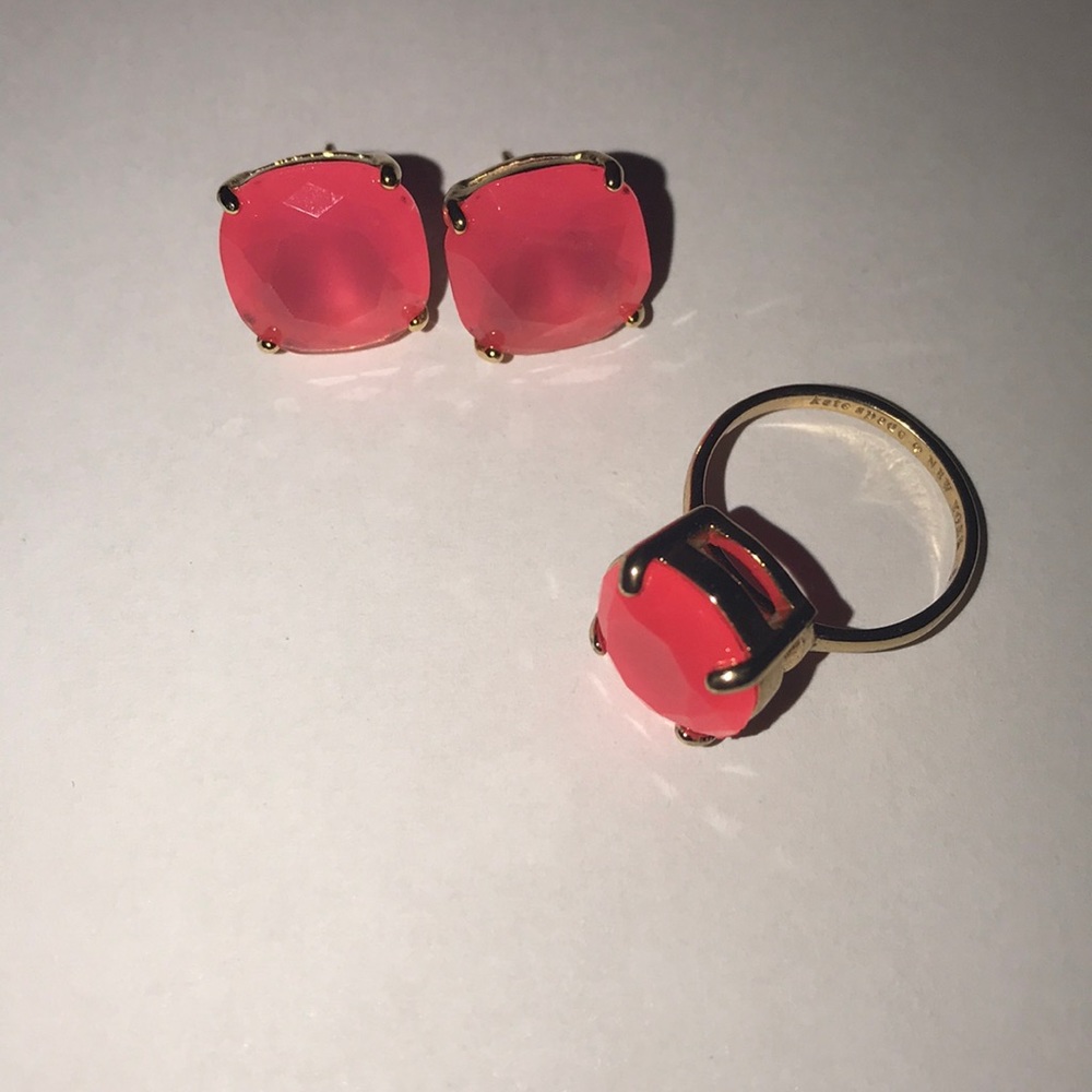 Kate Spade Matching Pink Ring & Earrings